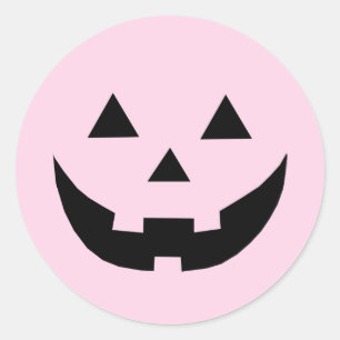 Cute light pink pumpkin Breast Cancer Awareness Classic Round Sticker