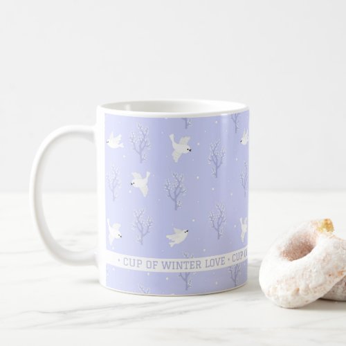 Cute Light Purple Personalized Winter Coffee Mug