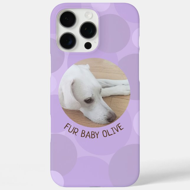 Cute Light Purple Polka Dot Spotted Circles Design Case-Mate iPhone Case (Back)