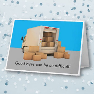 Cute, lighthearted Goodbye greeting card