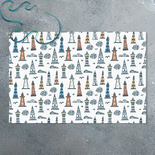 Cute Lighthouse Pattern Tissue Paper