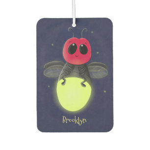 Cute lightning bug firefly cartoon illustration  air freshener