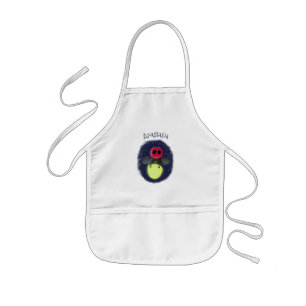 Cute lightning bug firefly cartoon illustration kids' apron