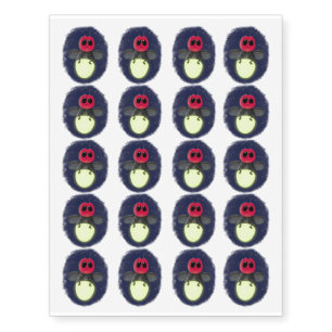 Cute lightning bug firefly cartoon illustration temporary tattoos