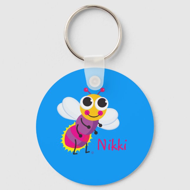 Cute Lightning Bug Keychain (Front)