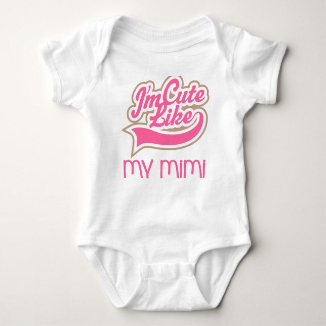 Cute Like My Mimi baby tee (Front)