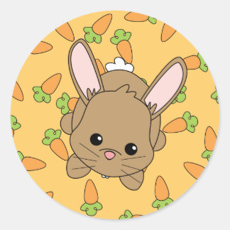 Cute Lil' Bunny Classic Round Sticker