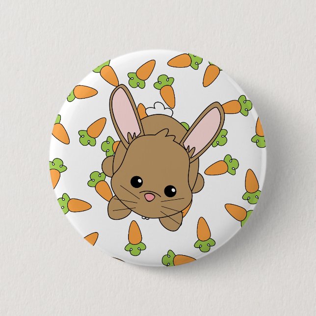 Cute Lil' Bunny Pinback Button (Front)