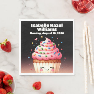 Cute L'il Cupcake Candy Sprinkles Baby Shower Napkins
