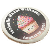 Cute L'il Cupcake Candy Sprinkles Baby Shower Sugar Cookie (Angled)