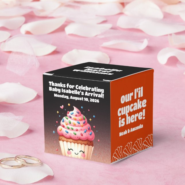 Cute L'il Cupcake Sprinkles Baby Shower Welcome Favor Boxes (Wedding)