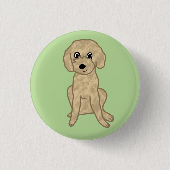 Cute Lil' Fuzzy Pup :3 Pinback Button (Front)