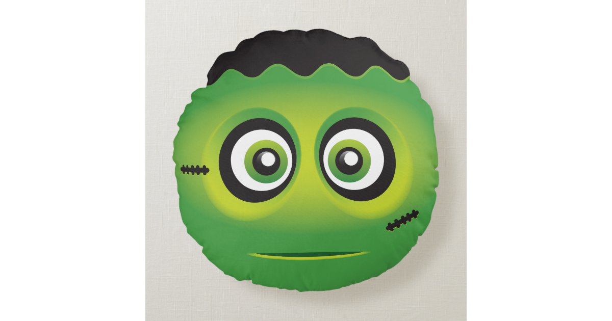 cute lil 39 green monster emoji round pillow zazzle com religious christmas pillows