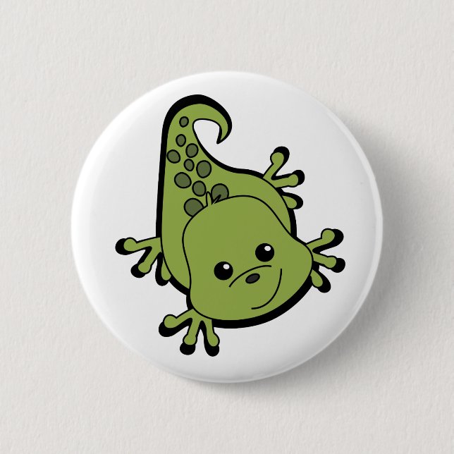 Cute Lil' Lizard Pinback Button (Front)