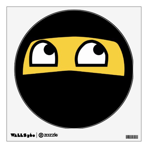 Cute lil ninja emoji wall sticker