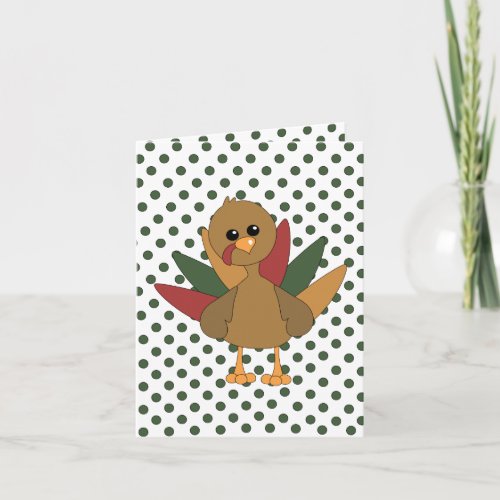 Cute Lil Turkey Holiday Card