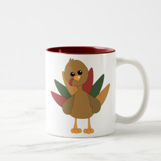 Cute Lil' Turkey Two-Tone Coffee Mug