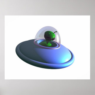 Cute Lil UFO Poster