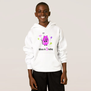 Cute lilac cat hoodie