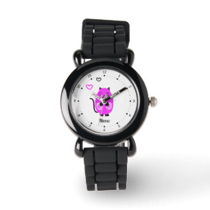 Cute lilac cat watch
