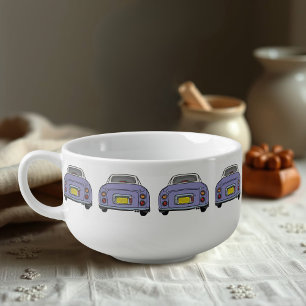 Cute Lilac Figaro Car Pattern Figarations Soup Mug