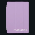 Cute Lilac Purple Solid Color Personalized Name iPad Pro Cover<br><div class="desc">Cute Lilac Purple Solid Color Personalized Name iPad Pro Cover</div>