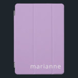 Cute Lilac Purple Solid Color Personalized Name iPad Pro Cover<br><div class="desc">Cute Lilac Purple Solid Color Personalized Name iPad Pro Cover</div>