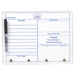 Cute Lilac Royal Crown To Do Dry Erase Board