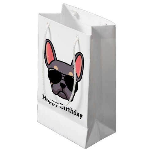 Cute Lilac Tan French Bulldog Face Small Gift Bag