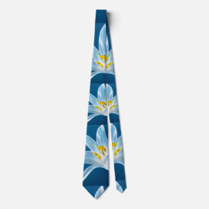 Cute Lily Pattern Neck Tie