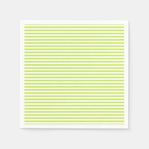 Cute lime green and white stripes pattern modern napkins