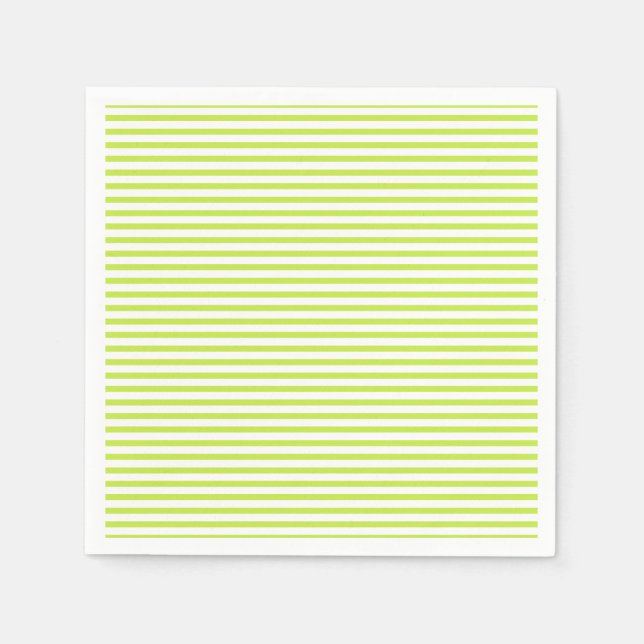Cute lime green and white stripes pattern modern napkins (Front)