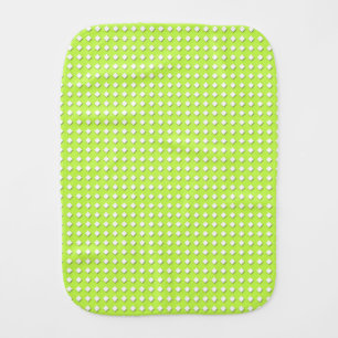 Cute Lime Green Geometric Pattern - Little Diamond Baby Burp Cloth