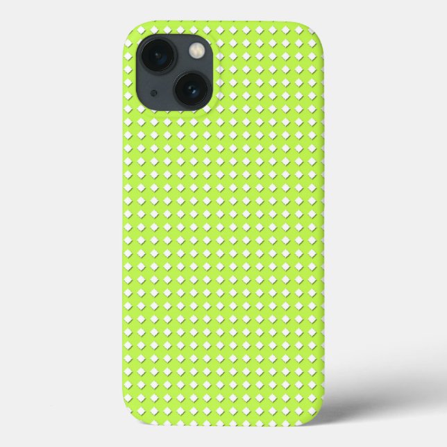 Cute Lime Green Geometric Pattern - Little Diamond Case-Mate iPhone Case (Back)