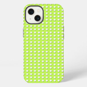 Cute Lime Green Geometric Pattern - Little Diamond iPhone 13 Case