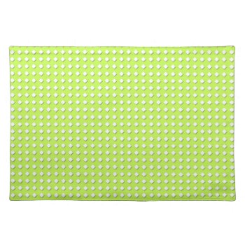 Cute Lime Green Geometric Pattern - Little Diamond Placemat by MHDesignStudio at Zazzle
