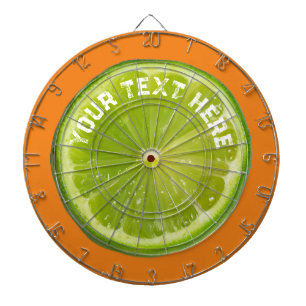 Cute Lime Green Lemon Fruit Dart Board