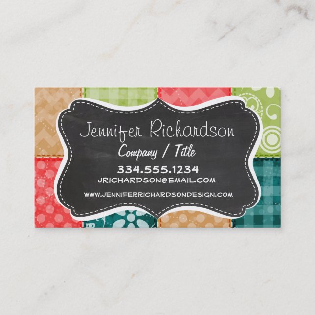 Cute Lime Green, Turquoise, and Scarlet Red Business Card (Front)