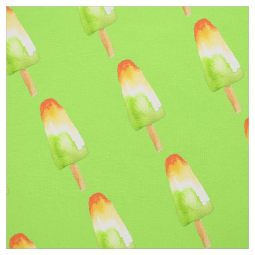 Cute lime ice-block popsicles sweet art fabric