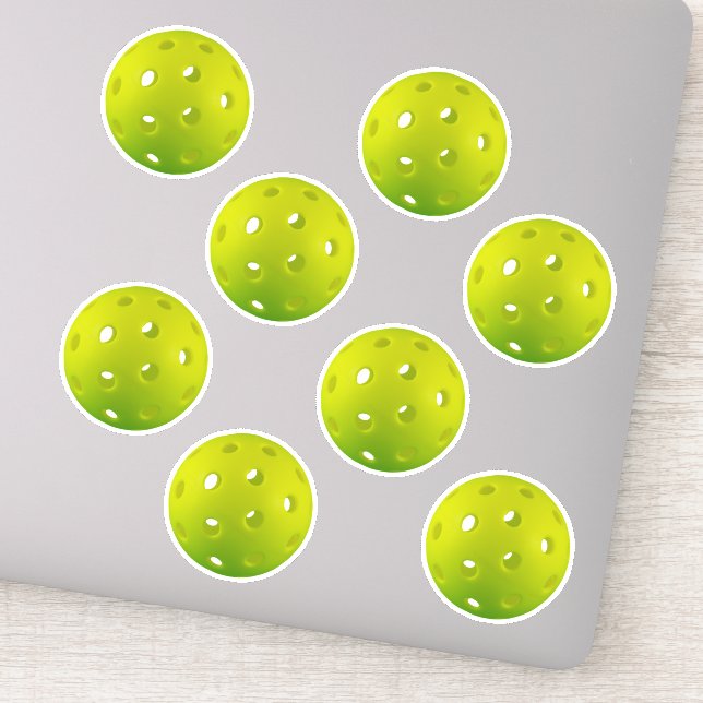 Cute lime pickleballs sticker sheet (Detail)
