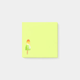 Cute lime  popsicle girl's art stationery post-it notes