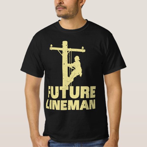 Cute Lineman For Men Women Electrician Funny T_Shirt