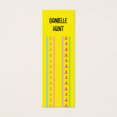 Cute lines and triangles pattern bookmark (Front)