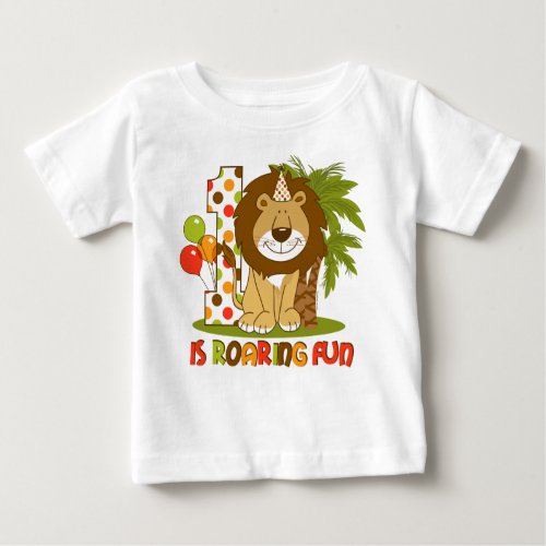 Cute Lion 1st Birthday Baby T_Shirt