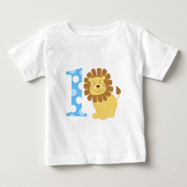 Cute Lion 1st Birthday I'm ONE T-Shirt (Front)