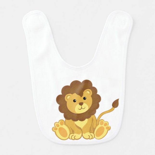 Cute Lion Baby Bib (Front)