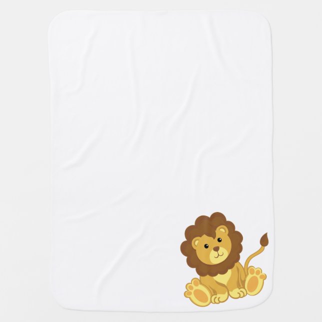 Cute Lion Baby Blanket (Front)