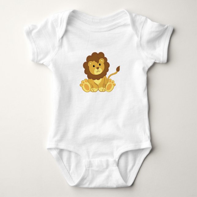 Cute Lion Baby Clothing Bodysuit (Front)