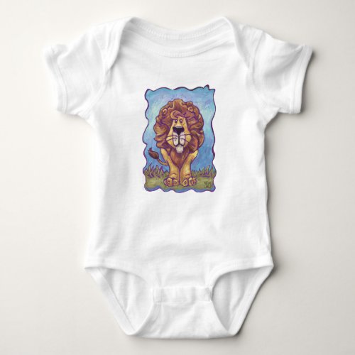Cute Lion Baby Jersey Bodysuit