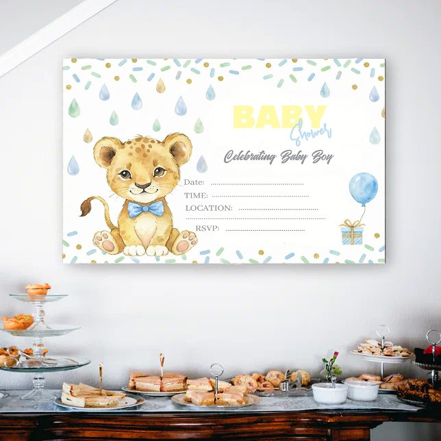 Cute Lion Baby Shower Invitation – Personalized  (Creator Uploaded)